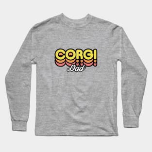 Retro Corgi Dad Long Sleeve T-Shirt